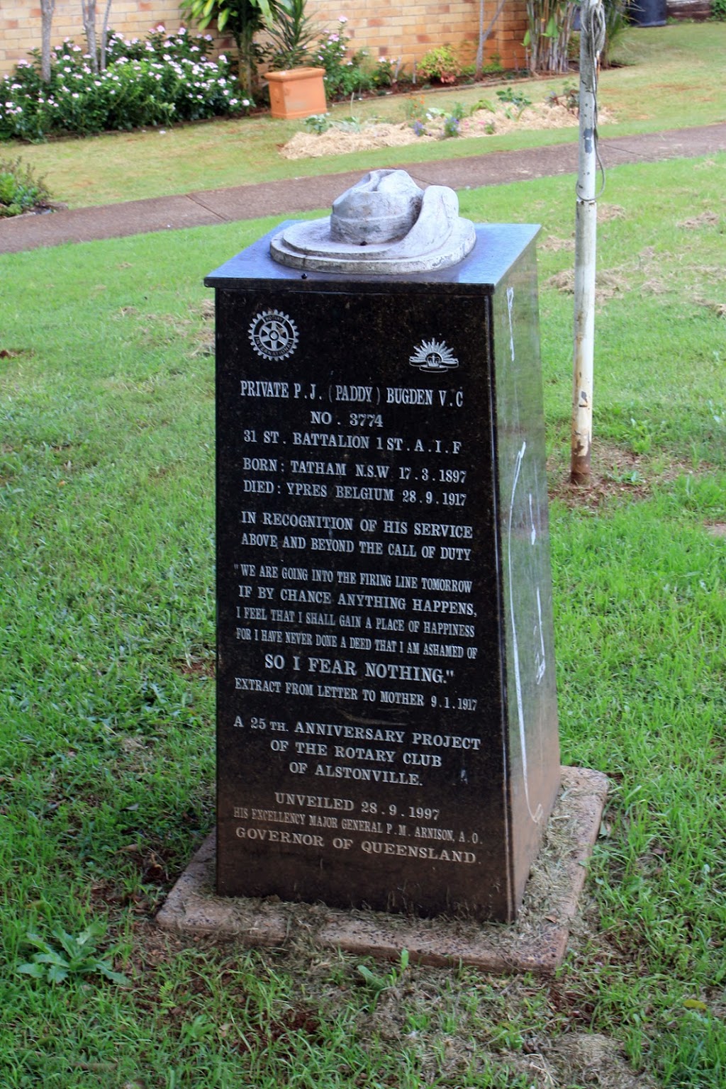 Paddy Bugden VC Memorial | 9 Bugden Ave, Alstonville NSW 2477, Australia