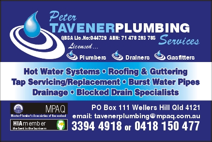 Peter Tavener Plumbing Services Pty Ltd | plumber | 9 Hamel Rd, Holland Park West QLD 4121, Australia | 0733944918 OR +61 7 3394 4918