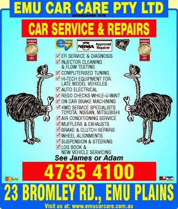 Emu Car Care Pty Ltd | car repair | 2/23 Bromley Rd, Emu Plains NSW 2750, Australia | 0247354100 OR +61 2 4735 4100