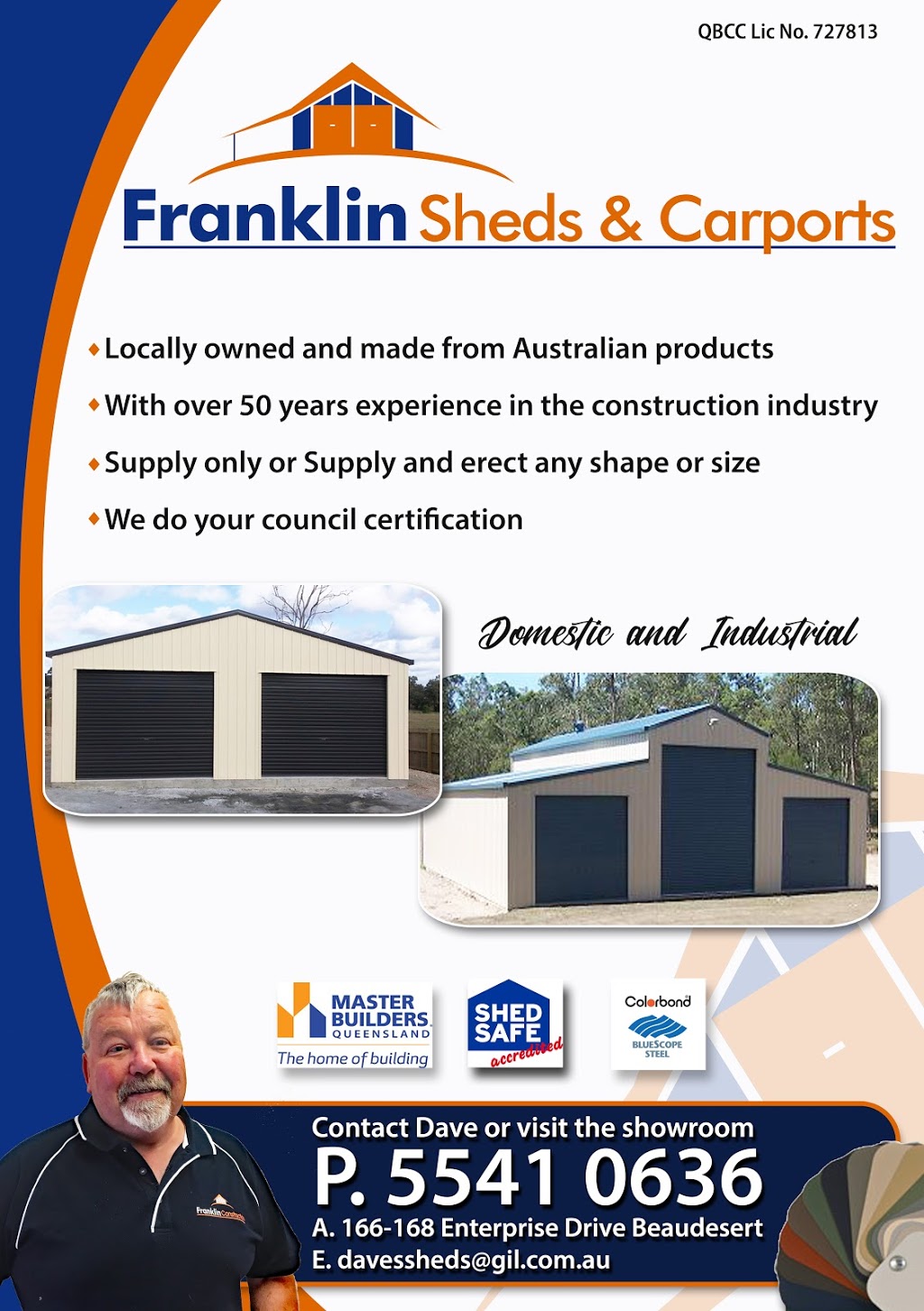 Franklin Sheds and Carports | general contractor | 166-168 Enterprise Dr, Beaudesert QLD 4285, Australia | 0755410636 OR +61 7 5541 0636