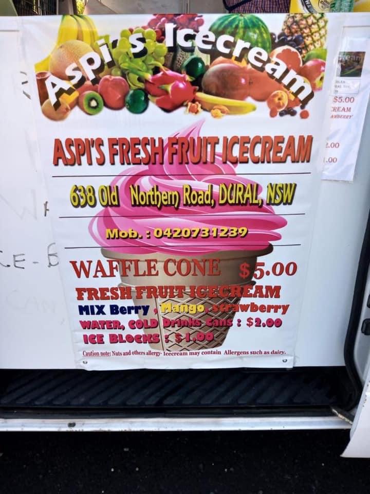 Aspis Fresh Fruit Icecream | food | 638A Old Northern Rd, Dural NSW 2158, Australia | 0420731239 OR +61 420 731 239