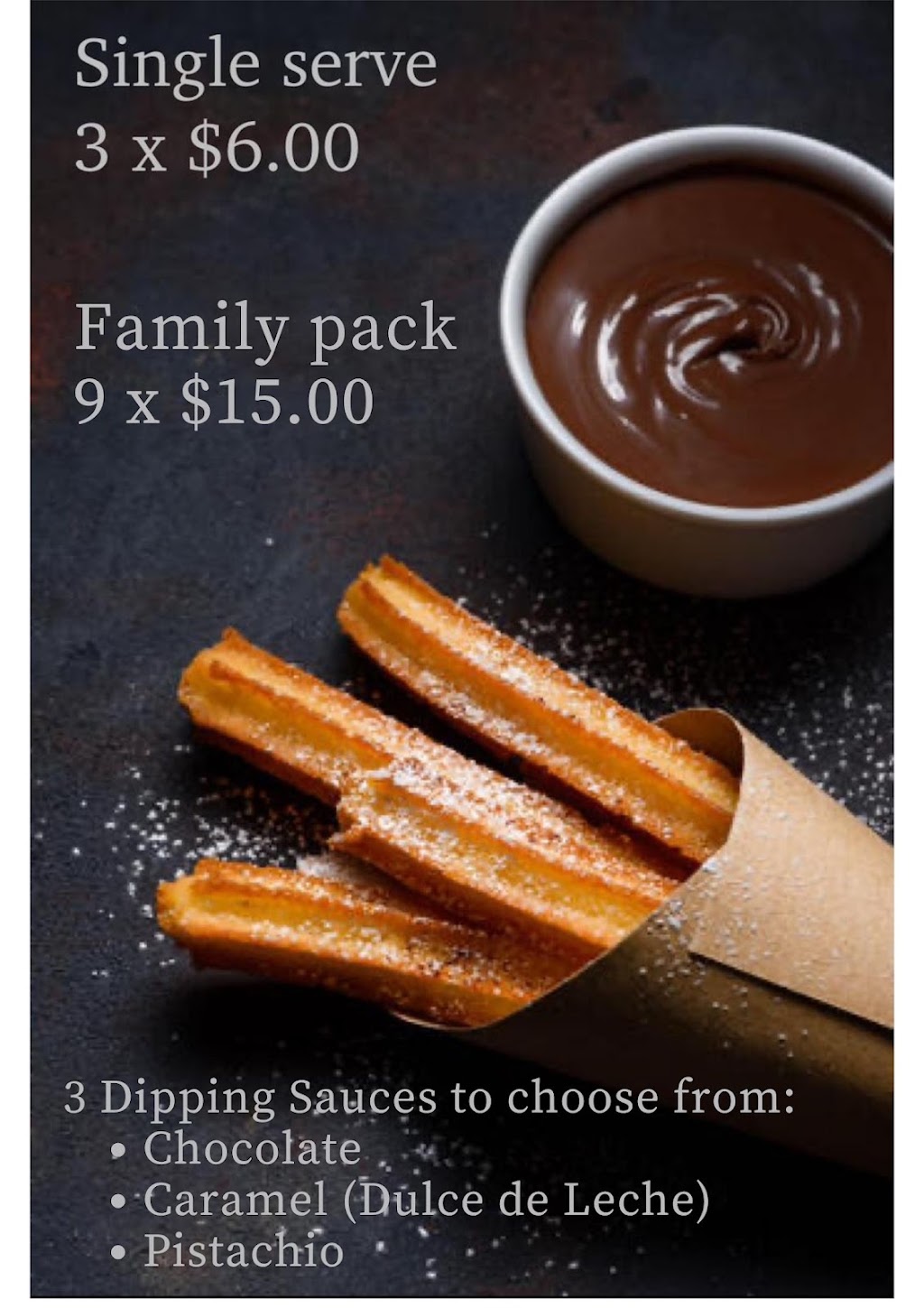 Churro Che | 10/14 Market Ln, Rouse Hill NSW 2155, Australia | Phone: 0405 942 547