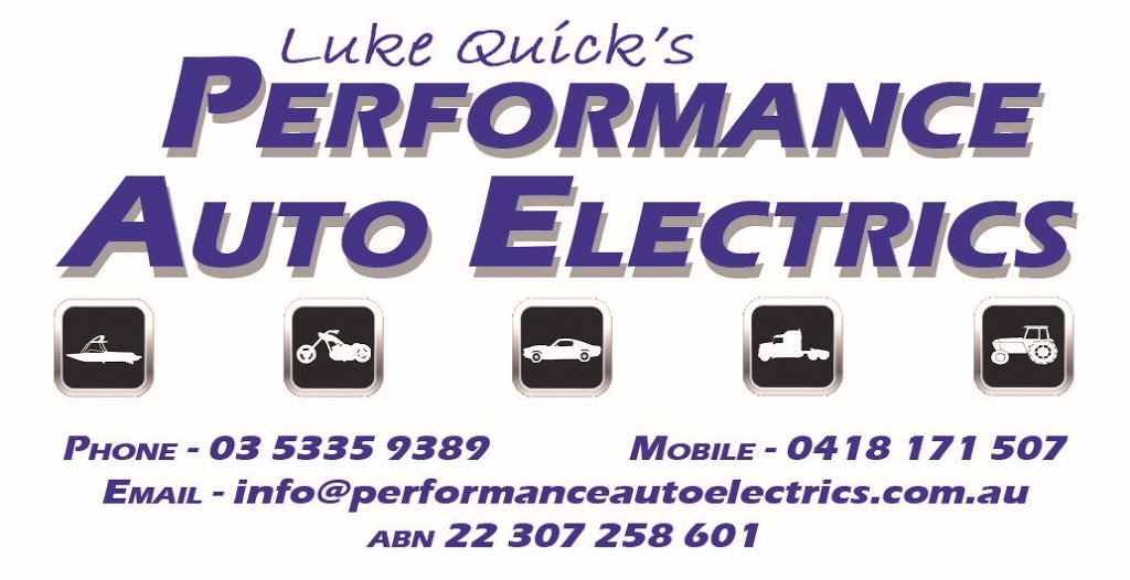 Performance Auto Electric | 90 Finchs Rd, Smythes Creek VIC 3351, Australia | Phone: 0418 171 507