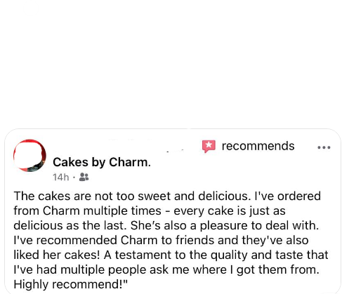 Cakes By Charm | 16 Snowy Rd, Weir Views VIC 3338, Australia | Phone: 0452 585 685