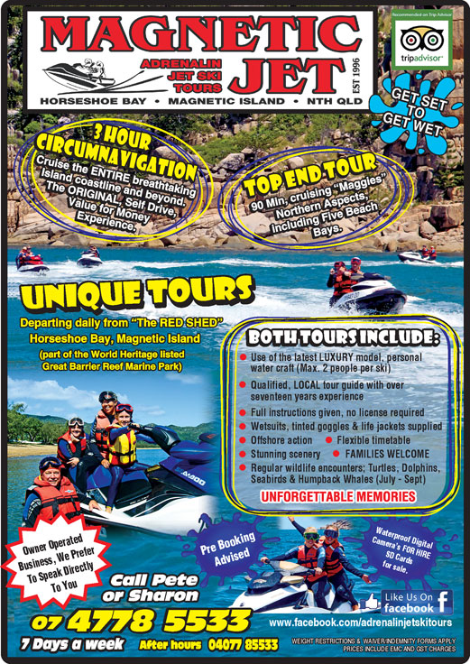 Magnetic Jet Ski Tours | travel agency | 9 Pacific Dr, Horseshoe Bay QLD 4819, Australia | 0747785533 OR +61 7 4778 5533