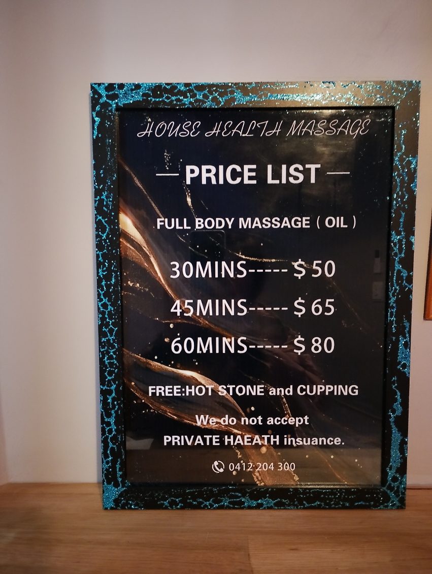 Cindy House massage | 5 Ronald St, Ballarat Central VIC 3350, Australia | Phone: 0412 204 300