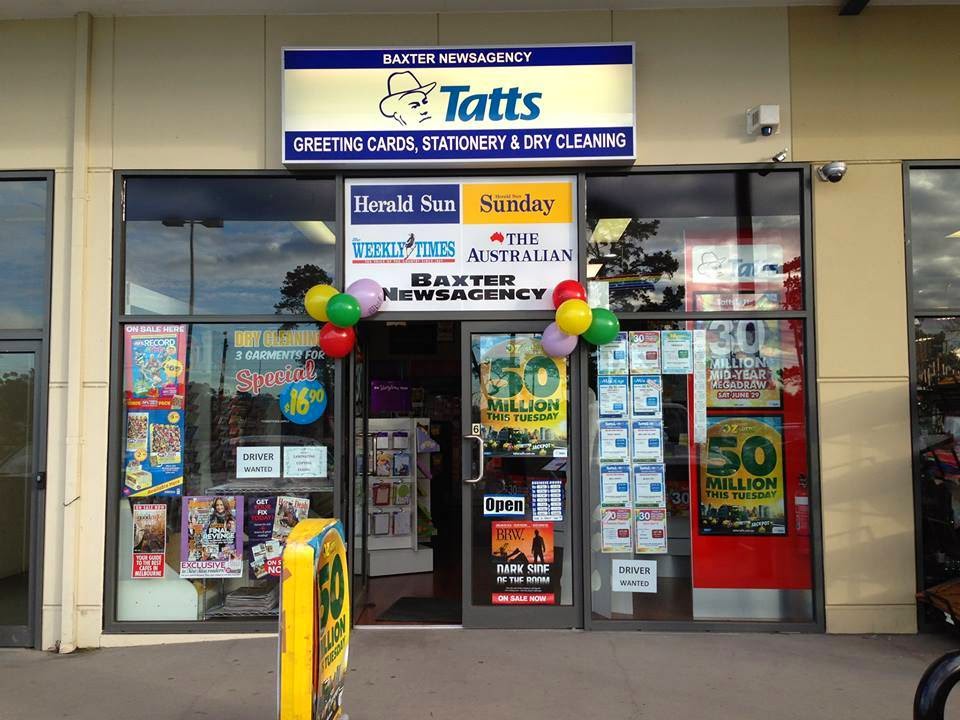 Baxter Newsagency and Tattslotto | book store | Shop 6/96 Baxter-Tooradin Rd, Baxter VIC 3911, Australia | 0359712790 OR +61 3 5971 2790