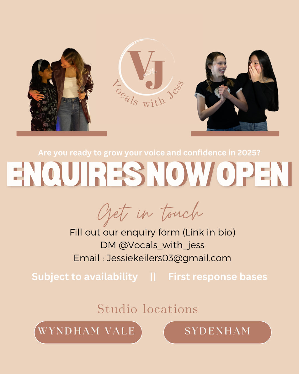 Vocals With Jess | 30 Stonecrop Way, Wyndham Vale VIC 3024, Australia | Phone: 0452 029 188