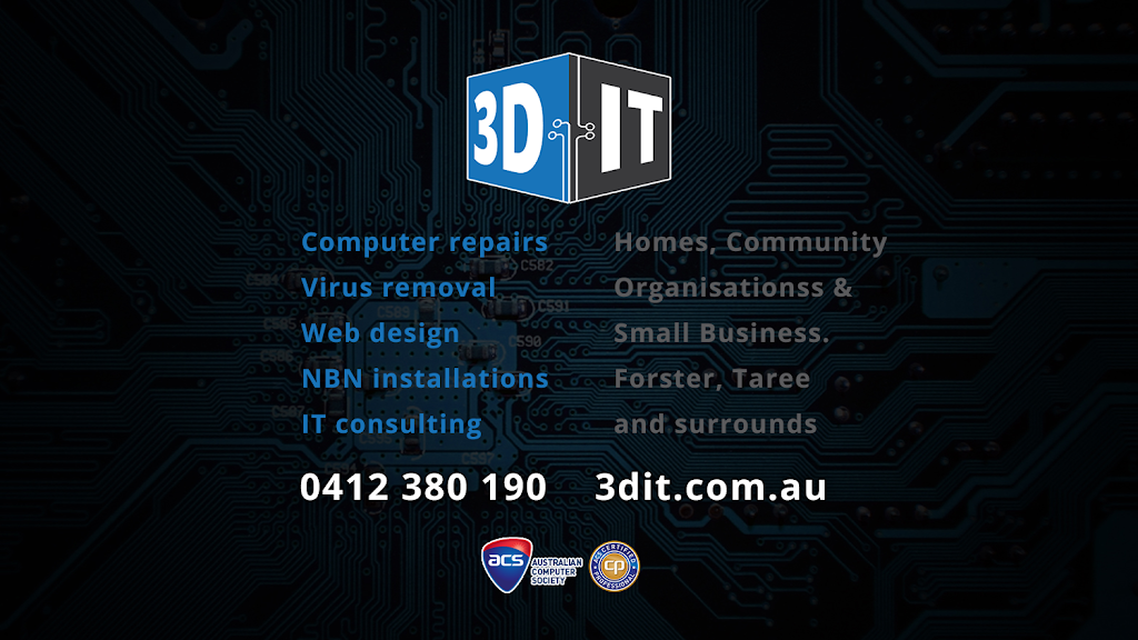 3D Info Tech | Forster computer repairs | electronics store | 151 Kularoo Dr, Forster NSW 2428, Australia | 0412380190 OR +61 412 380 190