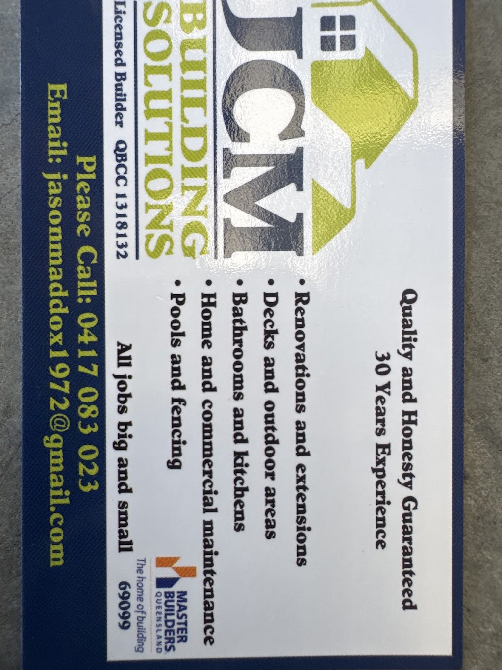 JCM building solutions | 4 Hickory Cl, The Gap QLD 4061, Australia | Phone: 0417 083 023