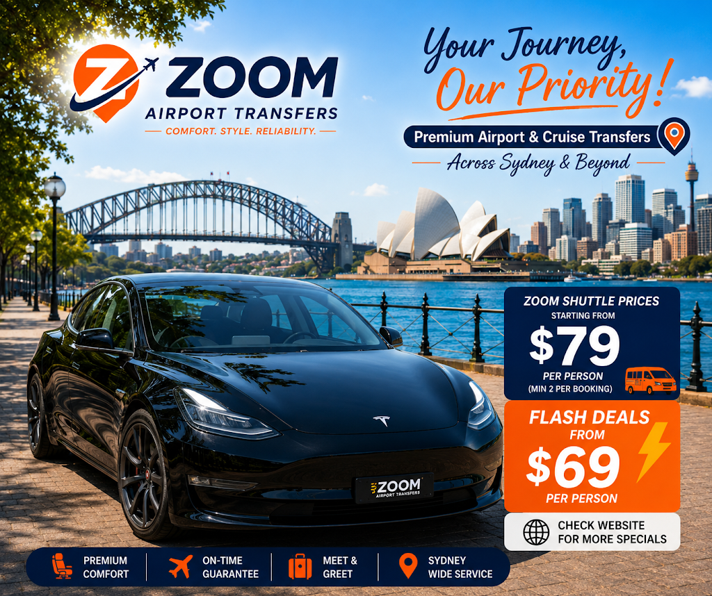 Zoom Airport Transfers | 36 Stewards Dr, Stream Hill NSW 2526, Australia | Phone: 0430 676 626