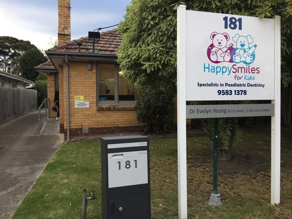 Happy Smiles For Kids | dentist | 181 Balcombe Rd, Beaumaris VIC 3193, Australia | 0395831378 OR +61 3 9583 1378