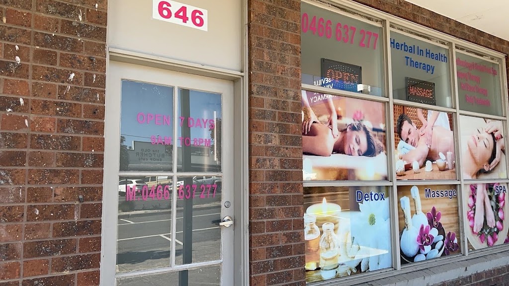 Herbal In Health & Massage | 646 Warburton Hwy, Seville VIC 3139, Australia | Phone: 0466 637 277