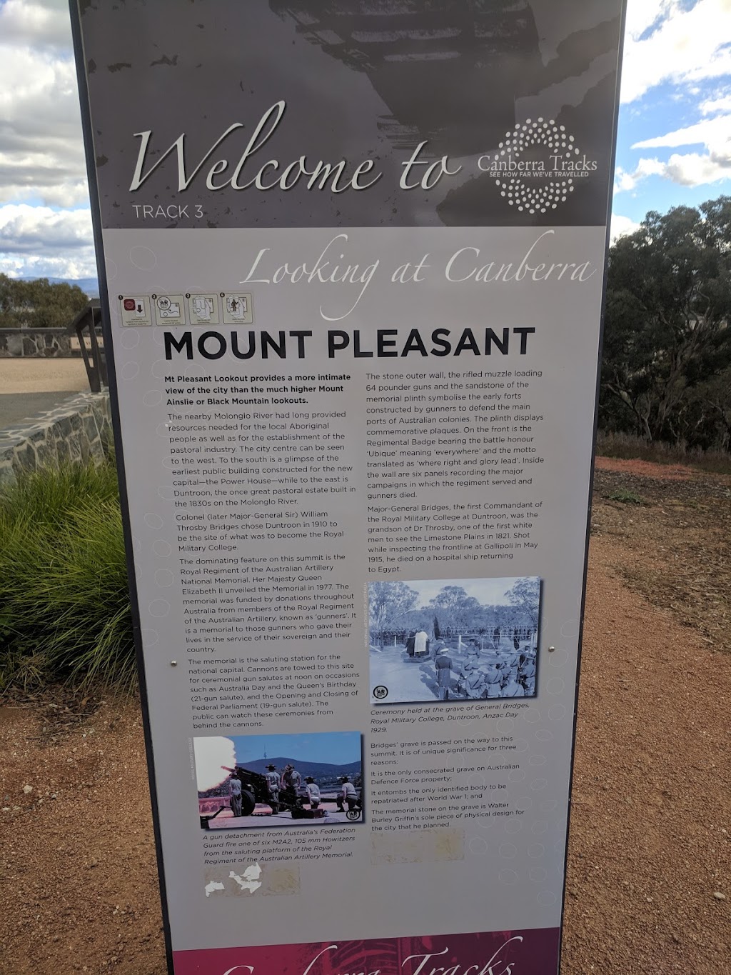 Mount Pleasant Lookout | museum | General Bridges Dr, Campbell ACT 2612, Australia