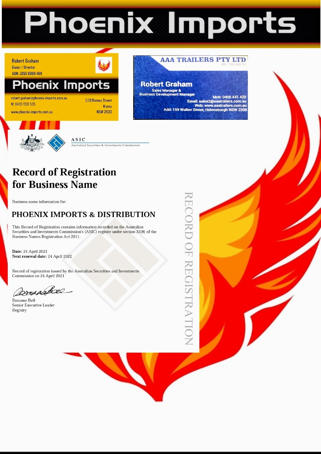 Phoenix imports & Distribution |  | 10 Barney St, Kiama NSW 2533, Australia | 0405558505 OR +61 405 558 505