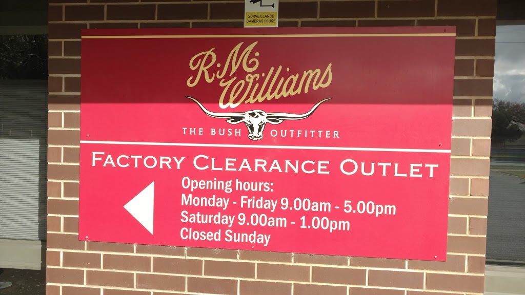 R.M.Williams Outlet | clothing store | 121 Frost Rd, Salisbury South SA 5108, Australia | 0882591090 OR +61 8 8259 1090