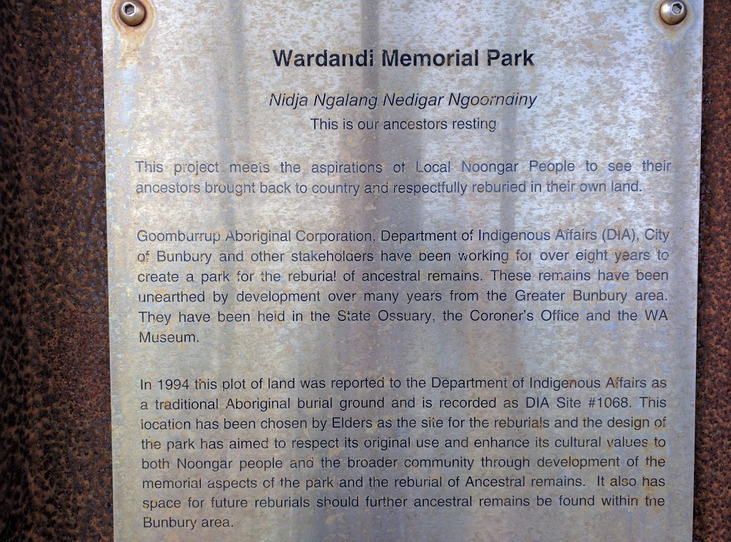 Wardandi Memorial Park | park | 3A Upper Esplanade, Bunbury WA 6230, Australia