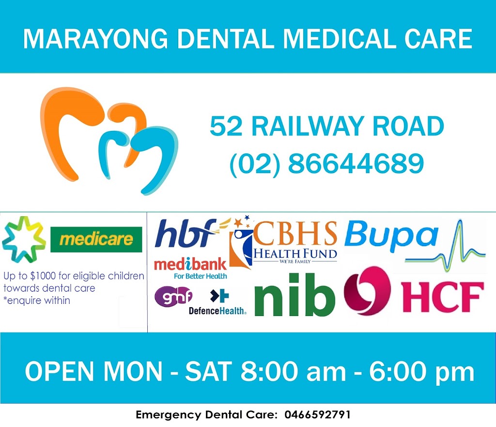 Marayong Dental Clinic | dentist | Marayong, 52 Railway Rd, Sydney NSW 2148, Australia | 0286644689 OR +61 2 8664 4689