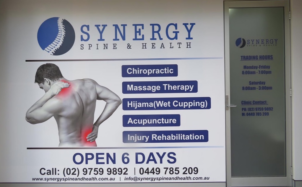 Synergy Spine And Health Clinic | 9 Pelman Ave, Greenacre NSW 2190, Australia | Phone: 055 449 8611