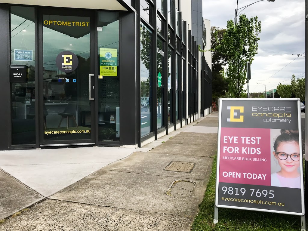 Eyecare Concepts Optometry | Kew East | health | shop 1/761 High St, Kew East VIC 3102, Australia | 0398197695 OR +61 3 9819 7695