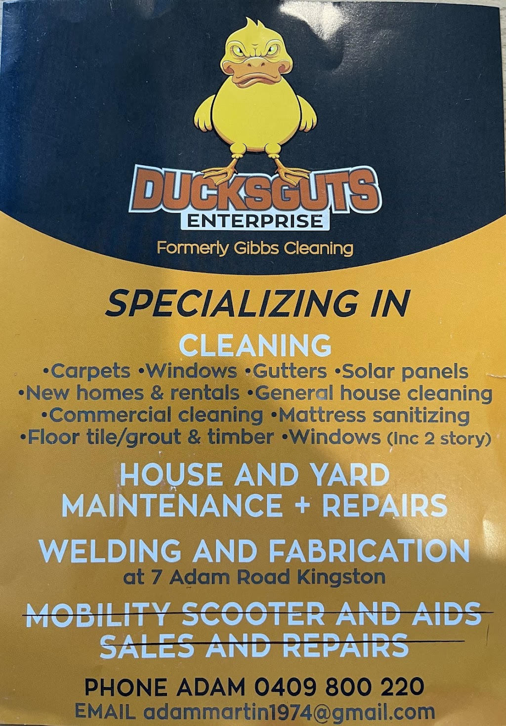 Ducksguts Enterprise | 7 Adam Rd, Kingston SE SA 5275, Australia | Phone: 0409 800 220