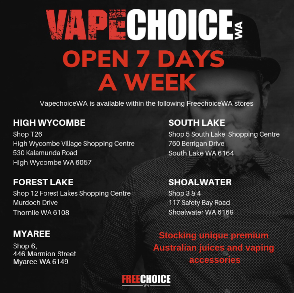 VapechoiceWA | store | Shops 3&4, 117 Safety Bay Rd, Shoalwater WA 6169, Australia | 0424193346 OR +61 424 193 346