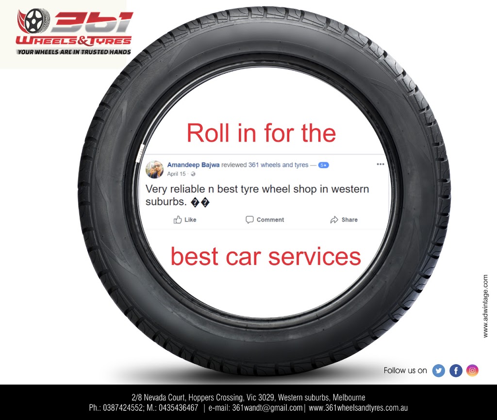 cheap new & used tyres @ 361 Wheels & Tyres | 8 Nevada Ct, Hoppers Crossing VIC 3029, Australia | Phone: (03) 8742 4552