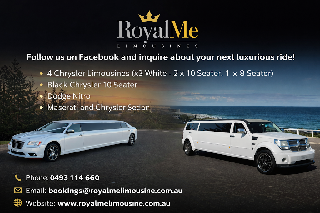 RoyalMe Limousines | 53 Hunter St, Ellalong NSW 2325, Australia | Phone: 0493 114 660