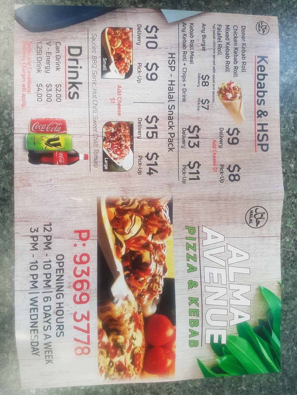 Alma ave pizza & kebab | 42a Alma Ave, Altona Meadows VIC 3028, Australia | Phone: (03) 9369 3778