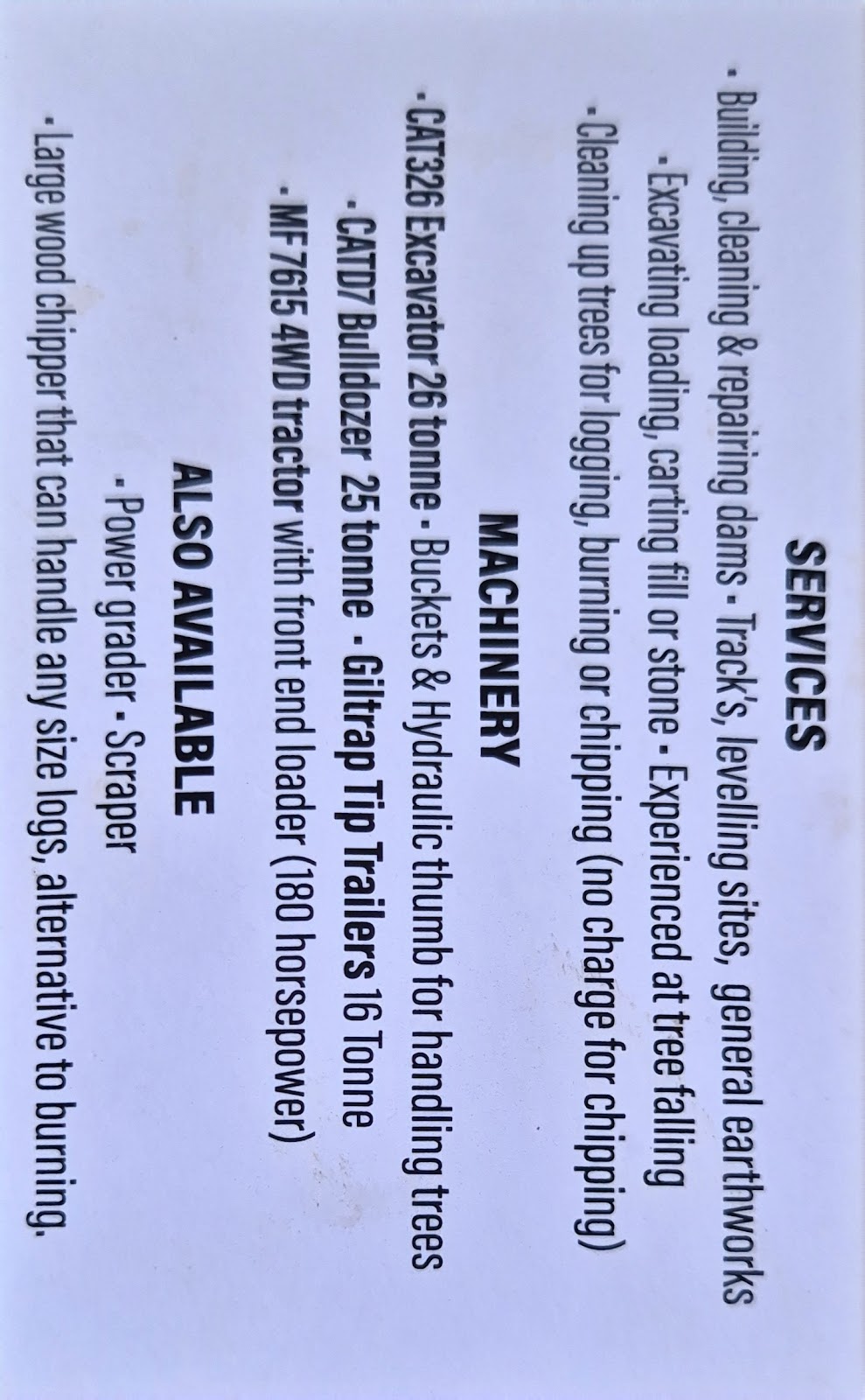 Earth Moving and Trees Trevor Bunn | 30 Canobios Road, Bena VIC 3946, Australia | Phone: 0427 572 270