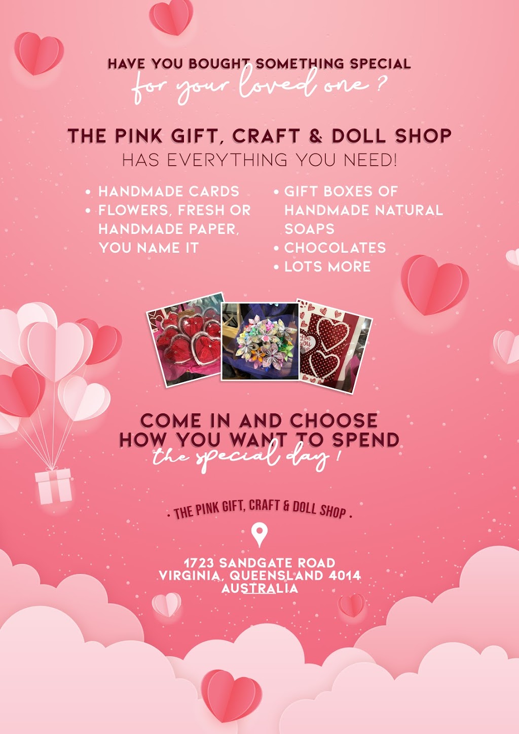 The Pink Gift, Craft & Doll Shop | 1723 Sandgate Rd, Virginia QLD 4014, Australia | Phone: 0404 784 031