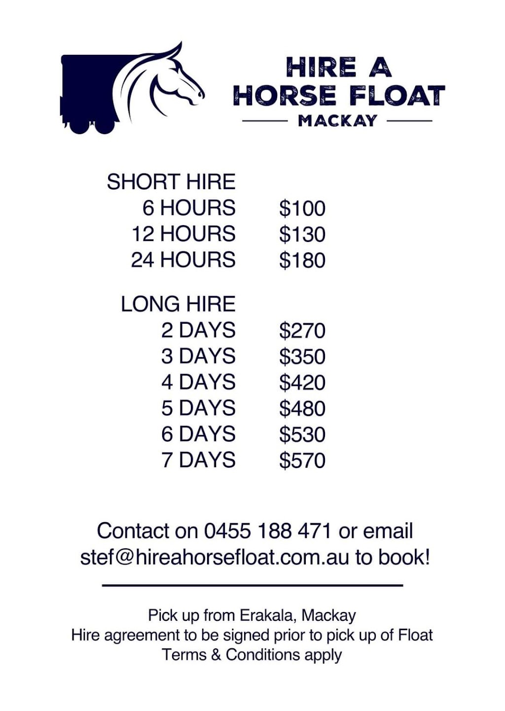 Hire A Horse Float Mackay | 21 Enterprise St, Paget QLD 4740, Australia | Phone: 0423 655 799