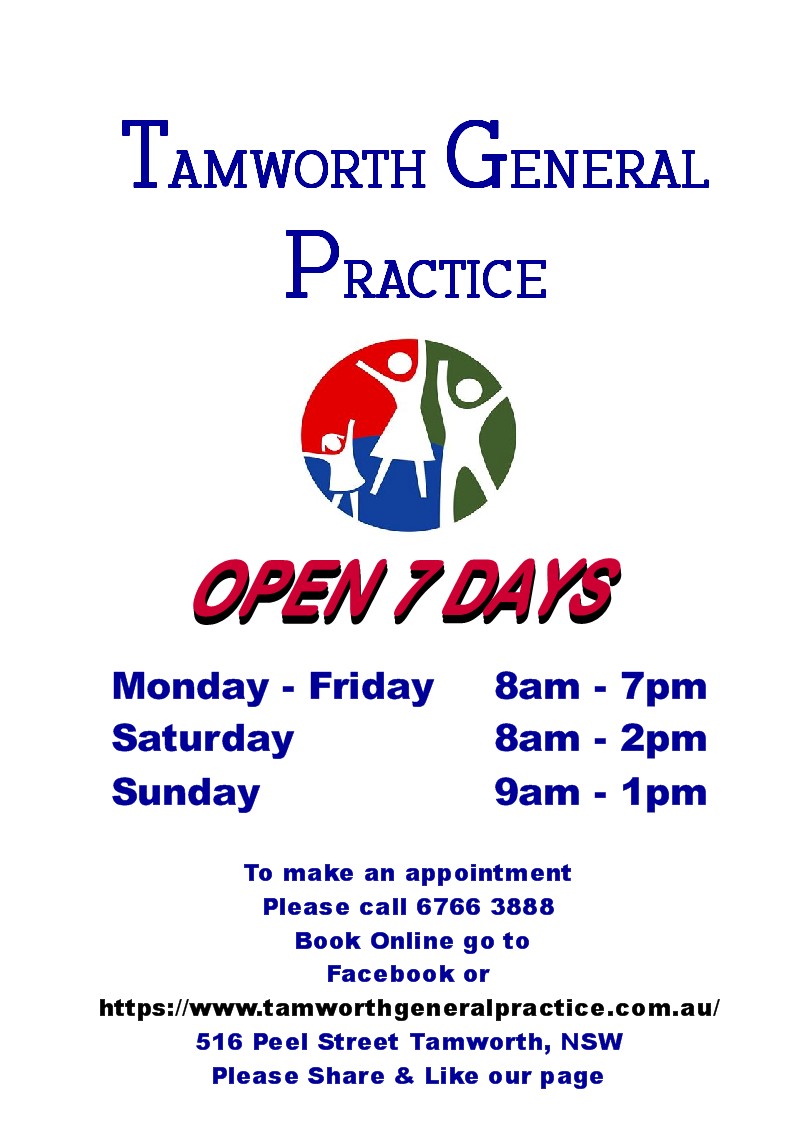 Tamworth General Practice | hospital | 516 Peel St, Tamworth NSW 2340, Australia | 0267663888 OR +61 2 6766 3888