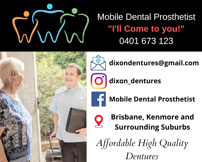 David Dixon Mobile Dental Prosthetist | dentist | 11 Sundown St, Kenmore QLD 4069, Australia | 0401673123 OR +61 401 673 123