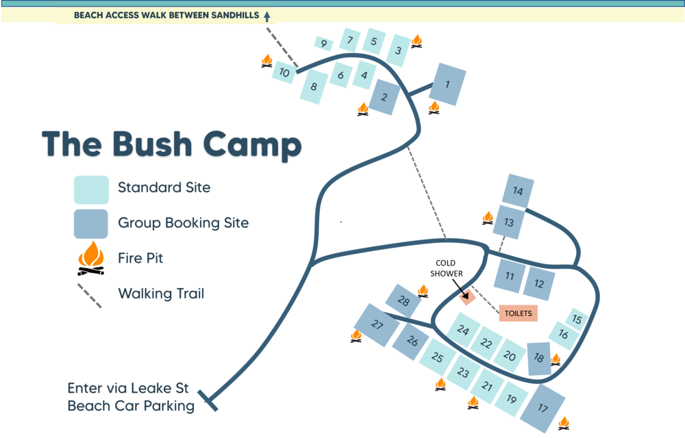 Bush Camp - Southend Tourist Park | Leake St, Southend SA 5280, Australia | Phone: 0482 965 967