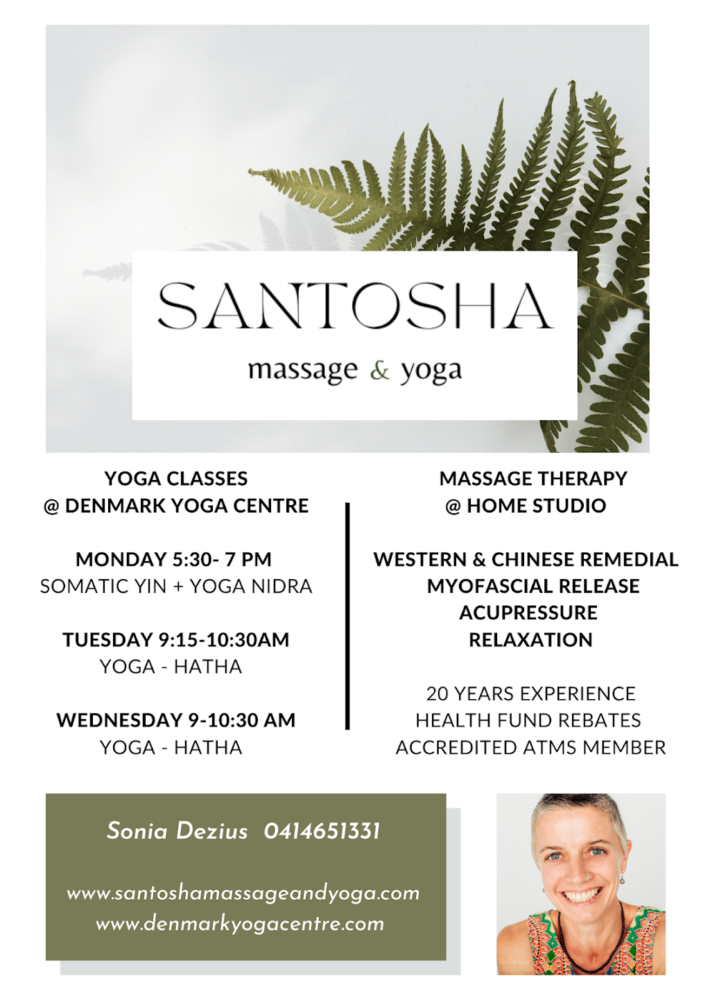 Santosha Massage & Yoga | 126 Minsterly Rd, Denmark WA 6333, Australia | Phone: 0414 651 331