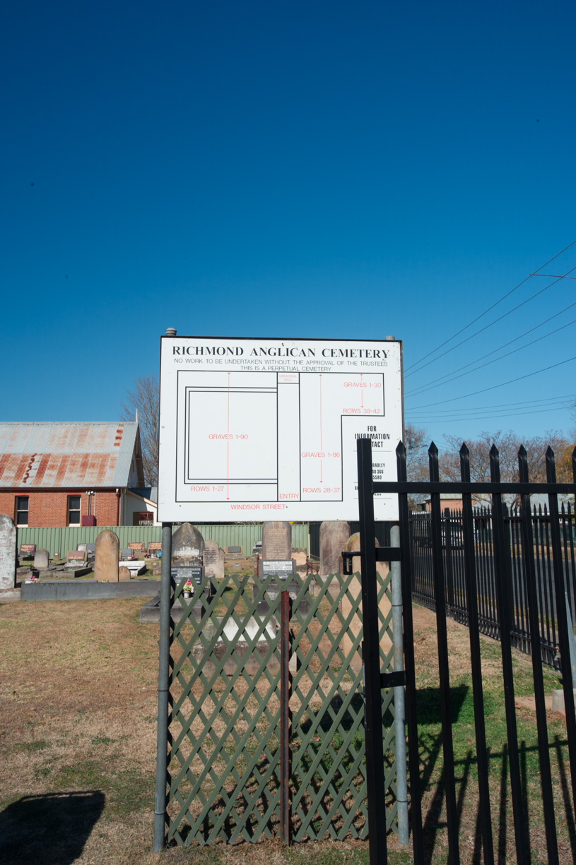 Richmond Anglican Cemetery | cemetery | 347 Windsor St, Richmond NSW 2753, Australia