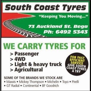 South Coast Tyres | car repair | North, 1 West St, Bega NSW 2550, Australia | 0264925343 OR +61 2 6492 5343