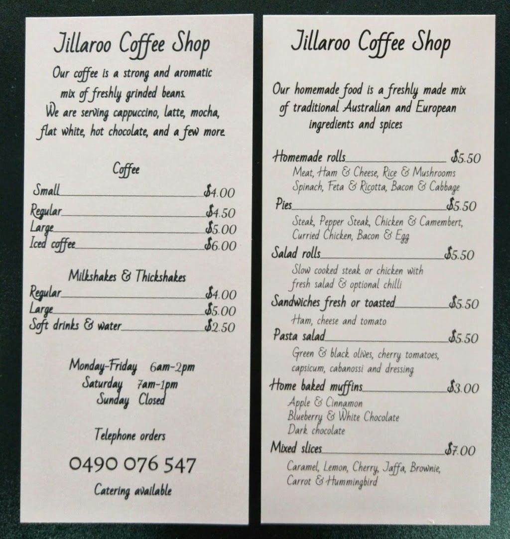 Jillaroo Coffee Shop - Cafe | bakery | 378 Frome St, Moree NSW 2400, Australia | 0490076547 OR +61 490 076 547
