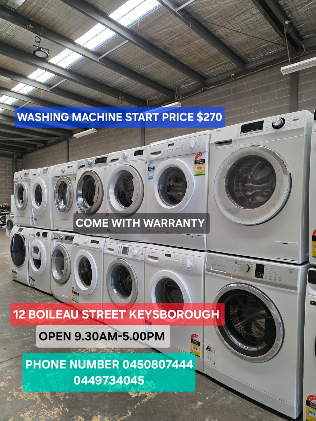 KJ HOME APPLIANCES WAREHOUSE | 2/12 Boileau St, Keysborough VIC 3173, Australia | Phone: 0406 733 781
