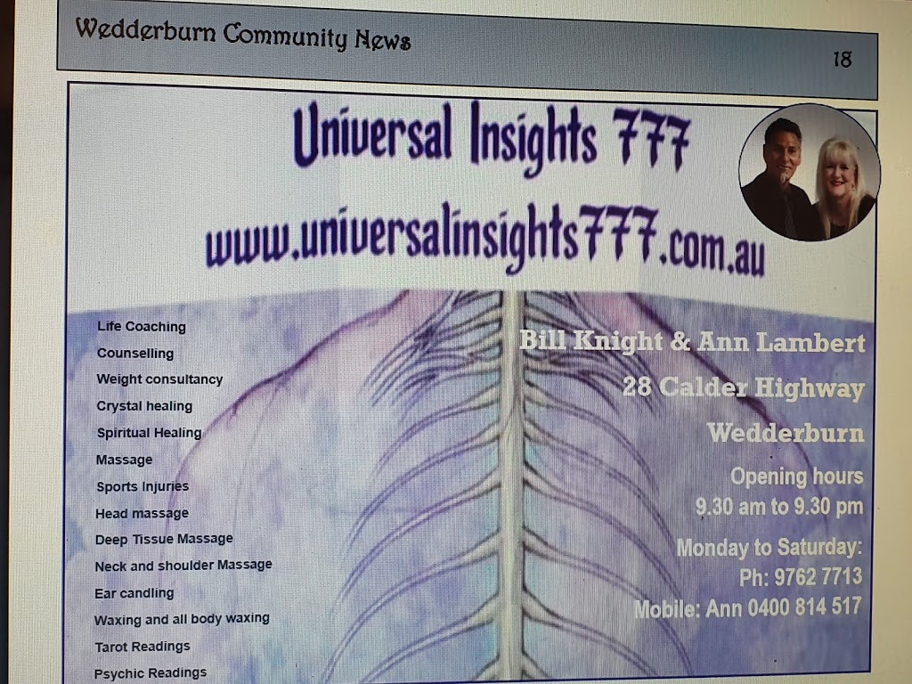 Universal Insights777 |  | 28 Calder Hwy, Wedderburn VIC 3518, Australia | 0400814517 OR +61 400 814 517