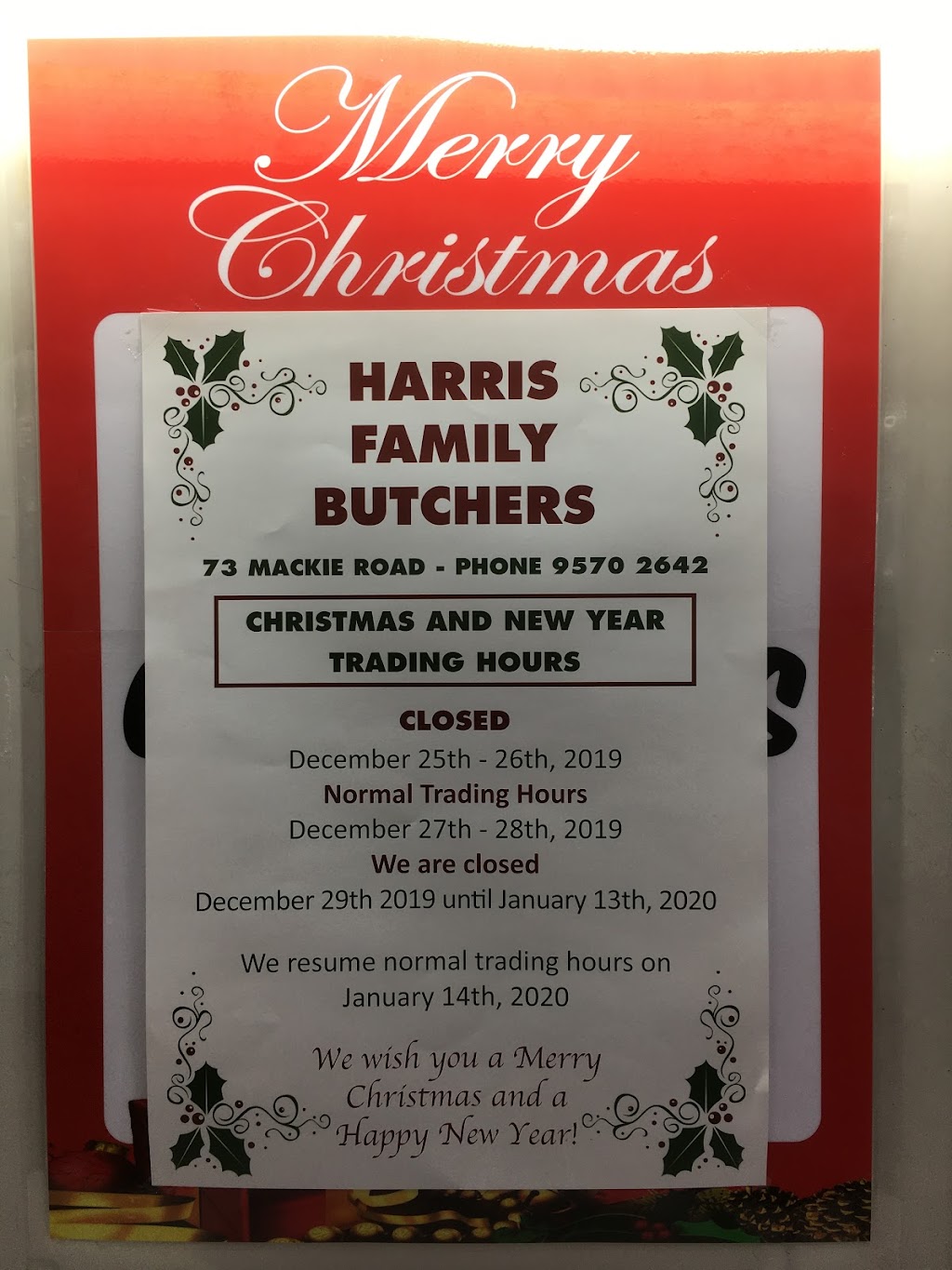 Harris Family Butchers | 73 Mackie Rd, Bentleigh East VIC 3165, Australia | Phone: (03) 9570 2642