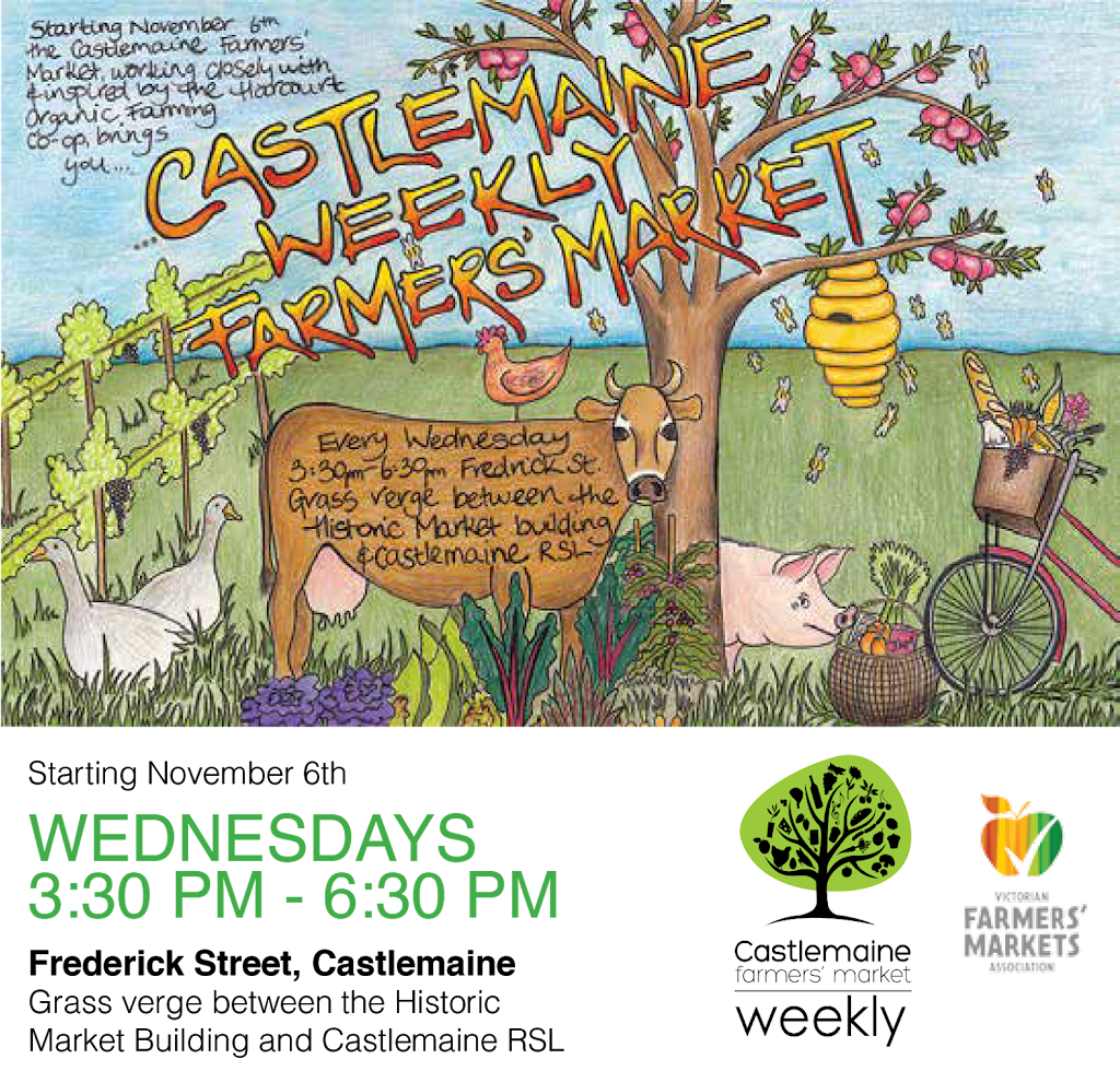 Castlemaine Farmers Market Weekly | Camp Reserve, Forest St, Castlemaine VIC 3450, Australia | Phone: 0490 366 243