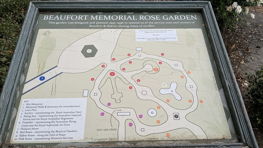 Beaufort Memorial Rose Garden | park | 32-34 Willoby St, Beaufort VIC 3373, Australia