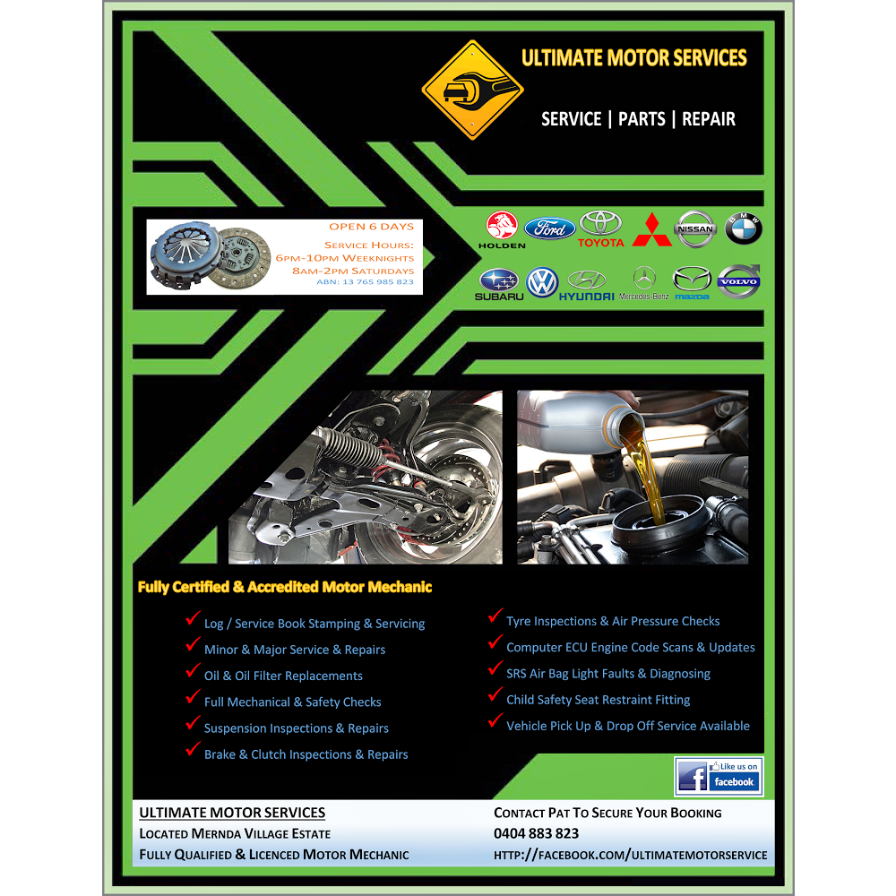 Ultimate Motor Services | car repair | Mernda VIC 3754, Australia | 0404883692 OR +61 404 883 692