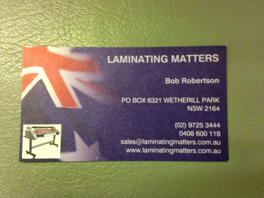 Laminating Matters |  | 18/62-66 Newton Rd, Wetherill Park NSW 2164, Australia | 0297253444 OR +61 2 9725 3444