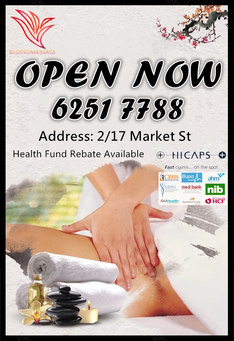 Blossom Massage Belconnen(was Qi Massage) | 2/17 Market St, Belconnen ACT 2617, Australia | Phone: (02) 6251 7788
