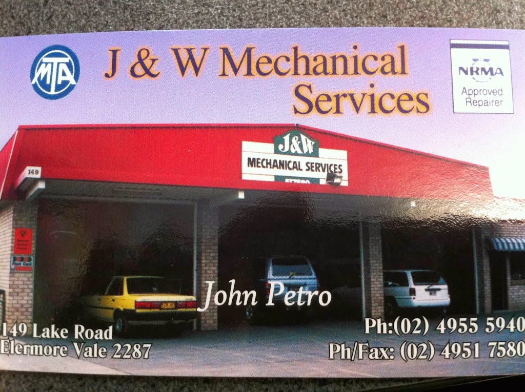 J&W Mechanical Services | car repair | 149 Lake Rd, Elermore Vale NSW 2287, Australia | 0249517580 OR +61 2 4951 7580