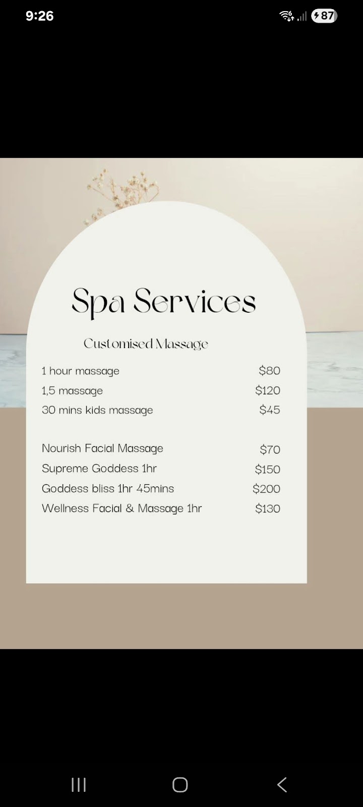 Natural goddess massage and beauty | Unit 1/24 Park Ave N, Eildon VIC 3713, Australia | Phone: 0424 324 263
