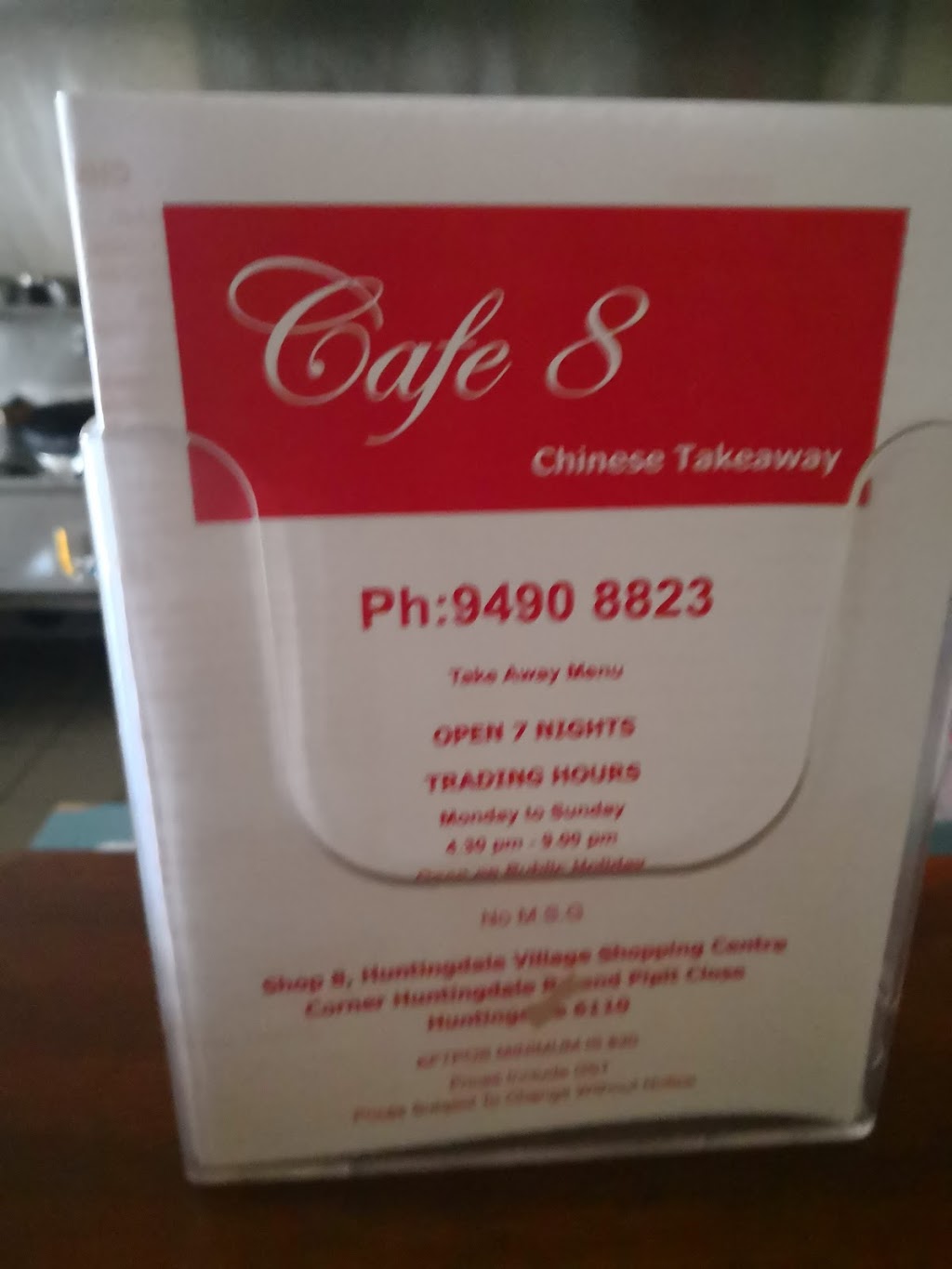 Cafe 8 | 5 Pipit Cl, Huntingdale WA 6110, Australia | Phone: (08) 9490 8823